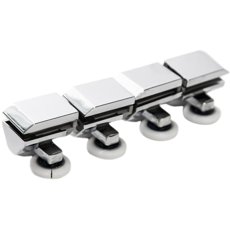 foto del prodotto kit 4 pz gruppo di scorrimento rotelline per apertura scorrevole per anta slide
