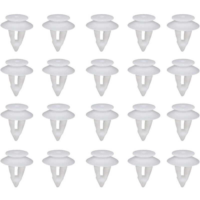 foto del prodotto kit 40pz clip di fissaggio pannello automatico rivetti plastica ganci auto bianco trade shop traesio