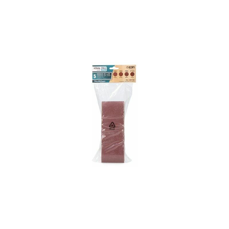 foto del prodotto kit 5 carte abrasive per levigatrice a nastro 08778 komatools