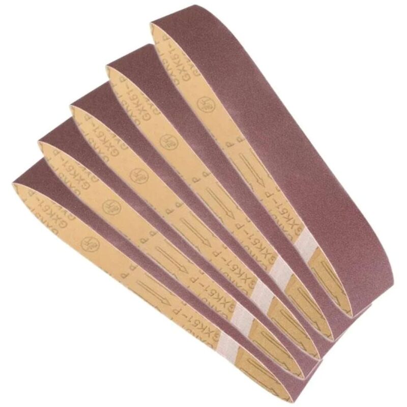 foto del prodotto kit 5 nastri abrasivi 762x25 mm grana 100 scheppach