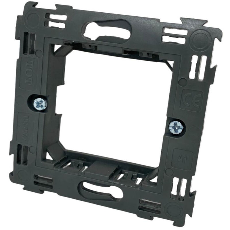 foto del prodotto kit 5 supporti modulo per placche 2 posti compatibile con living light international cassetta 502 scatola per placchette interruttori