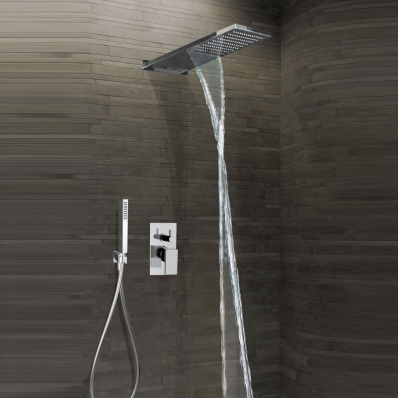 foto del prodotto kit 500 classic completo di soffione doccia rettangolare