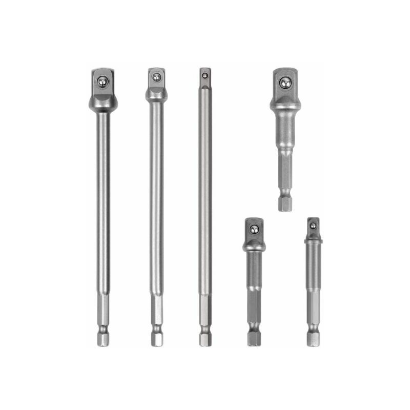 foto del prodotto kit 6 adattatori x chiavi a bussola quadrate impatto percussione 1 4 3 8 1 2 96033