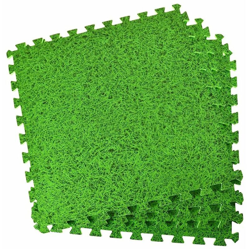 foto del prodotto kit 6 mattonelle tappetino protezione fondo piscina effetto erba 40cm