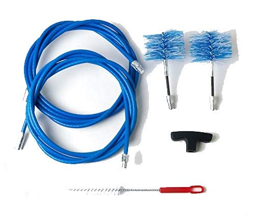 foto del prodotto kit 6 mt e 2 scovoli pellet 80mm pulizia stufa tubi canna fumaria