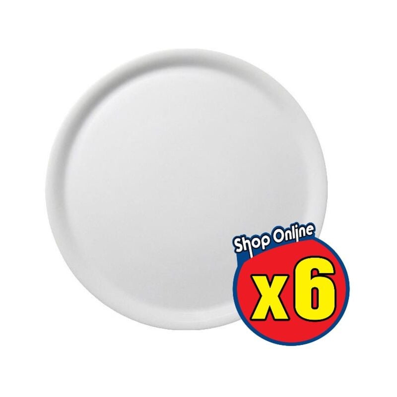 foto del prodotto kit 6 napoli piatto pizza in ceramica da 33 cm bianco