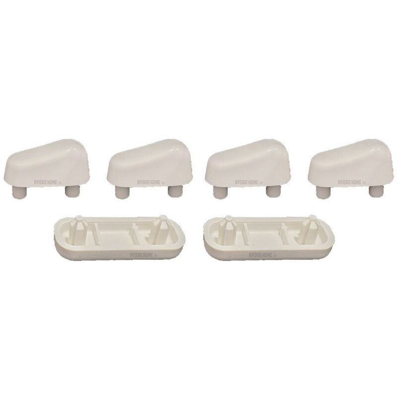foto del prodotto kit 6 pezzi paracolpi par012 mix bianchi in plastica per copriwater sedile wc