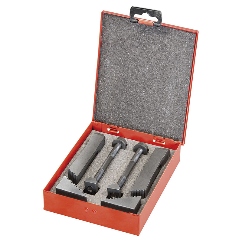 foto del prodotto kit 6 pz staffe staffaggio cava 14 bloccaggio pezzi fresa fervi k002 14