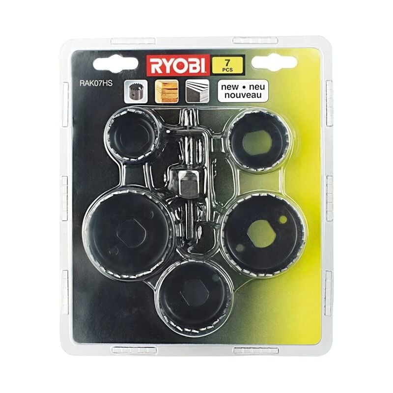 foto del prodotto kit 7 seghe a tazza ryobi rak07hs