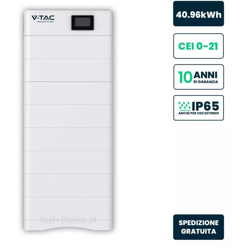 foto del prodotto kit 8 moduli accumulo alta tensione 40.96kwh lfp 100ah 409.6v ip65 v tac