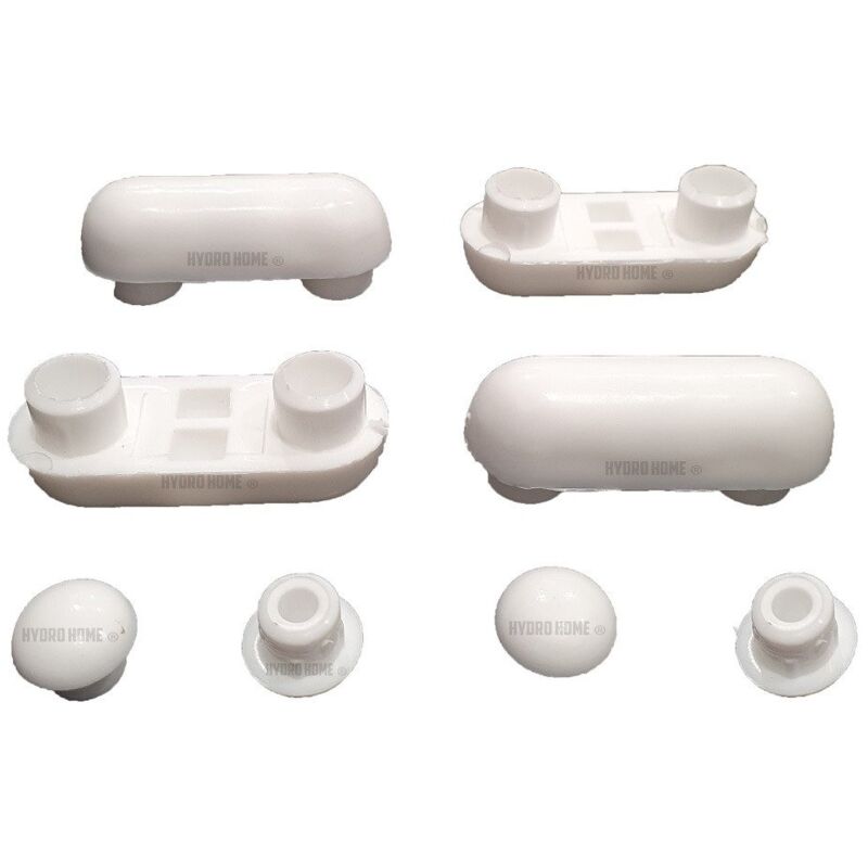foto del prodotto kit 8 pezzi paracolpi par006 misti bianchi in plastica per copriwater sedile wc