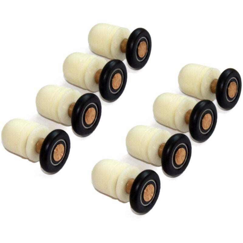 foto del prodotto kit 8 pz cuscinetti rotelline ricambio vetro box doccia anta scorrevole mod. roger