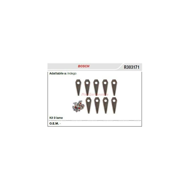 foto del prodotto kit 9 lame bosch robot indego r303171