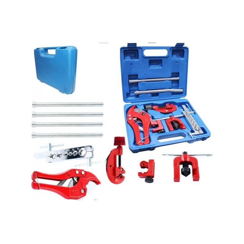 foto del prodotto kit 9 pezzi tagliatubi bordatura per tubi piegatubi tagliatubo cartellatrice