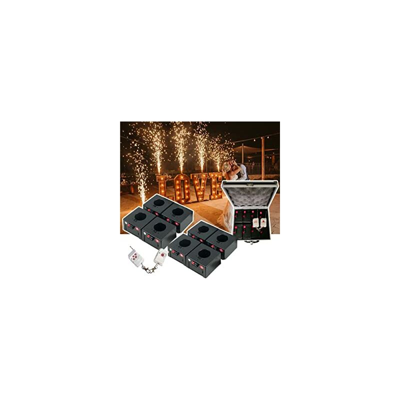 foto del prodotto kit accenditori da 8 pz per spark medium fontane fredde con doppio telecomando e valigetta
