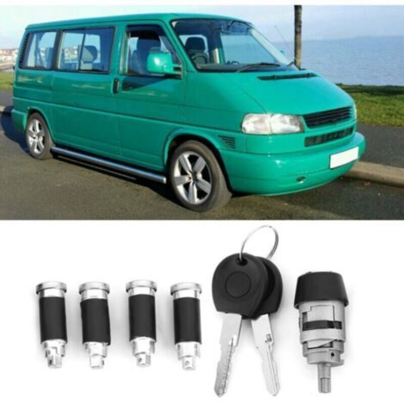 foto del prodotto kit accensione serratura porta, cilindro di accensione e chiave per transporter t4 caravelle 1990 2003 357905855b
