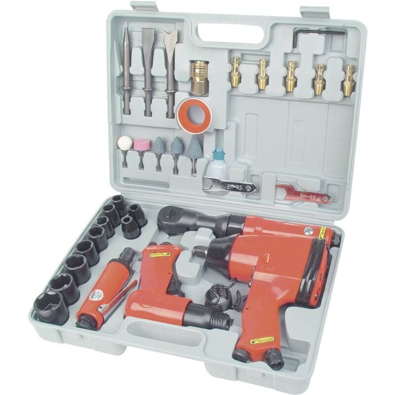 foto del prodotto kit accessori per aria compressa quadrato esterno da 1 2 12.5 mm 8 bar incl. valigia br der mannesmann