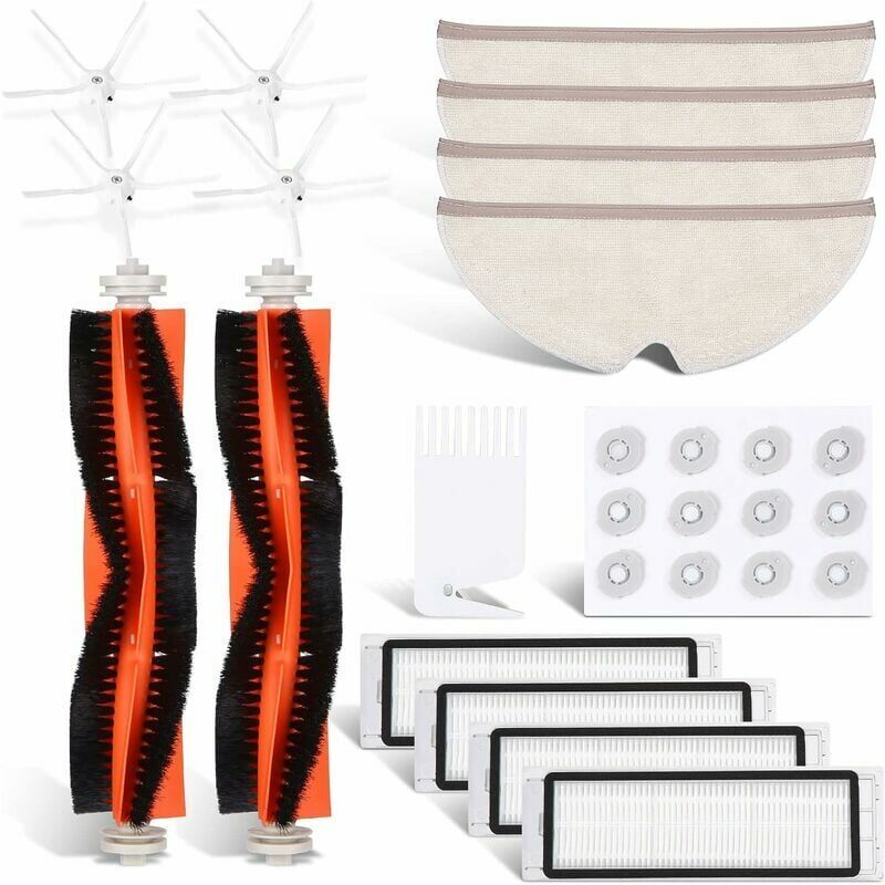foto del prodotto kit accessori per xiaomi mi robot eur, accessori di ricambio kit manutenzione per xiaomi roborock s5 s50 s51 s55 s6 s6 maxv con accessori 1 spazzola