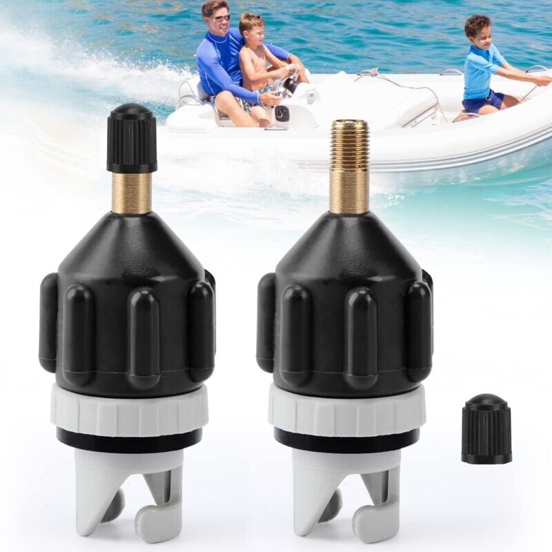 foto del prodotto kit adattatore per kayak da 2 pezzi, valvola adattatore sup, convertitore pompa di gonfiaggio per canoe, stand up paddleboard