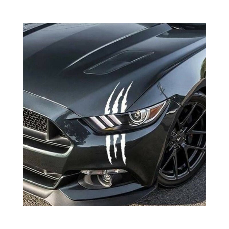 foto del prodotto kit adesivi rifrangenti alta visibilit artiglio per fanali auto colore bianco
