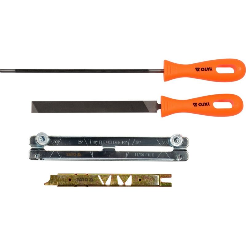 foto del prodotto kit affilatura catena 4,8 mm 4 pezzi yt 85042 yato