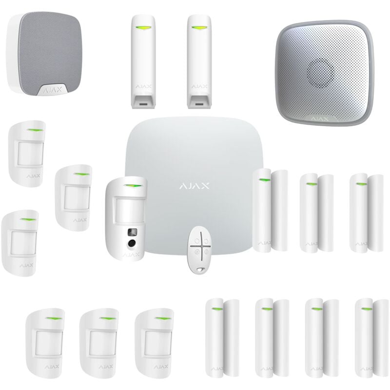 immagine 0 del prodotto kit ajax allarme casa wireless senza fili antifurto aj starterkit cam w con app