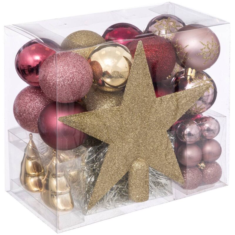 foto del prodotto kit albero new orleans 44 pezzi rosa feeric lights christmas