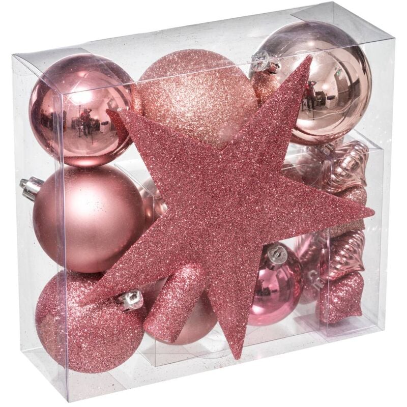 foto del prodotto kit albero rosa colorama de no l da 18 pezzi feeric lights christmas