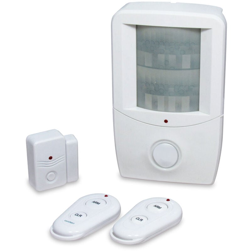 foto del prodotto kit allarme con rilevatore di movimento e combinatore telefonico pstn