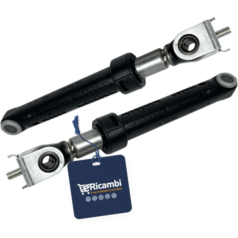 foto del prodotto kit ammortizzatore suspa 120n hotpoint ariston whirlpool dimensioni 219x21.8mm modelli ab40it, ab43ex5060h e altri confezione da 2 pezzi