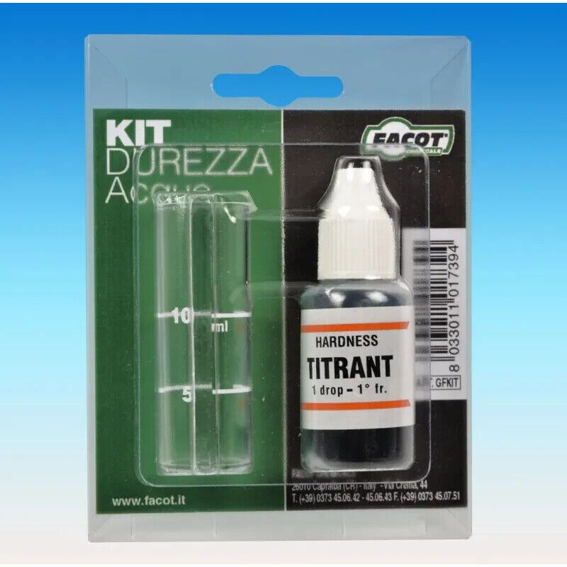 foto del prodotto kit analisi durezza acqua monouso facot