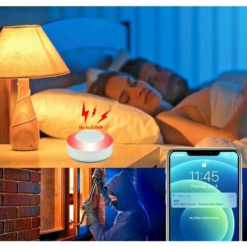 foto del prodotto kit antifurto allarme wifi smart home compatibile con alexa e google assistant