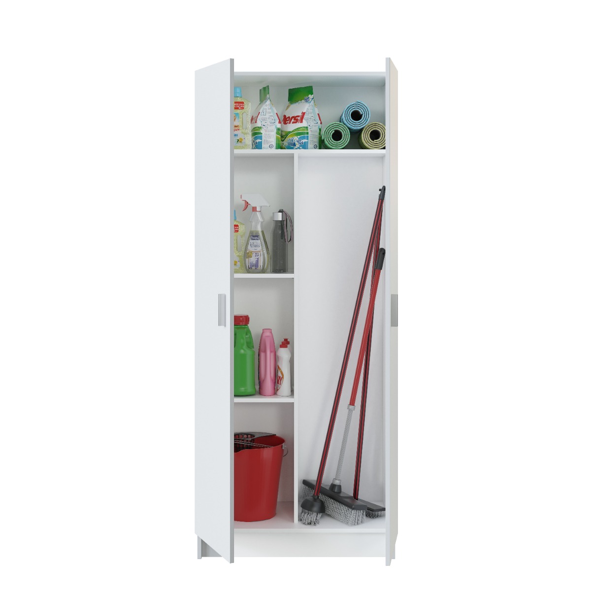 foto del prodotto kit armadio 2 ante 3 ripiani multiuso 73x37xh180 cm