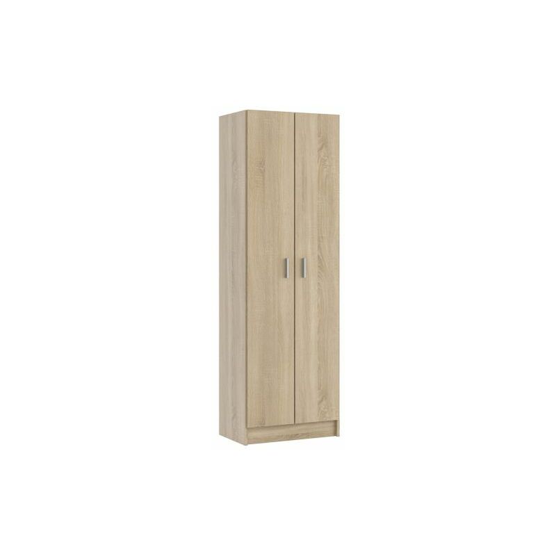 foto del prodotto kit armadio 2 ante multiuso 5 ripiani 59x37x180 rovere canad.