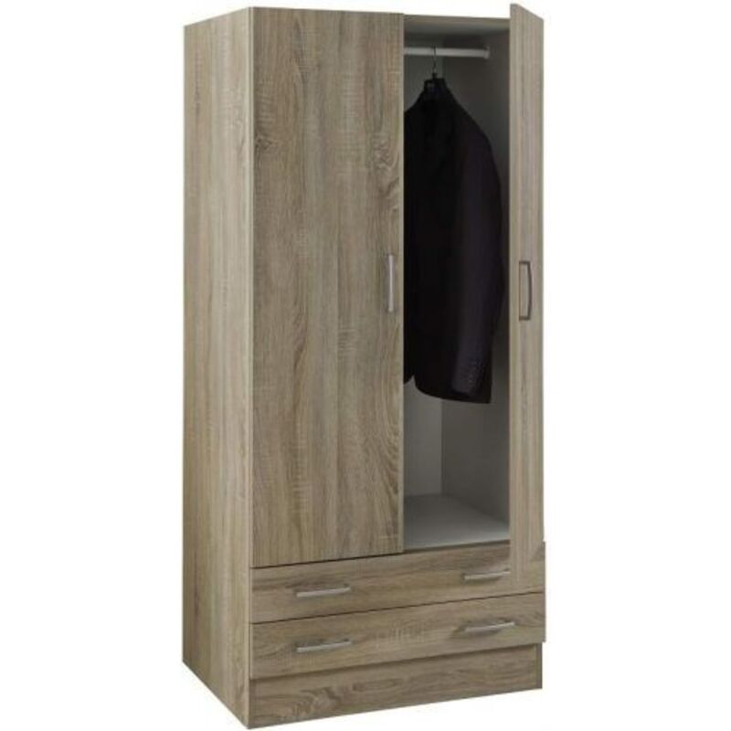 foto del prodotto kit armadio 2a 2c cm. 82x46,5x184,5h rovere sc.