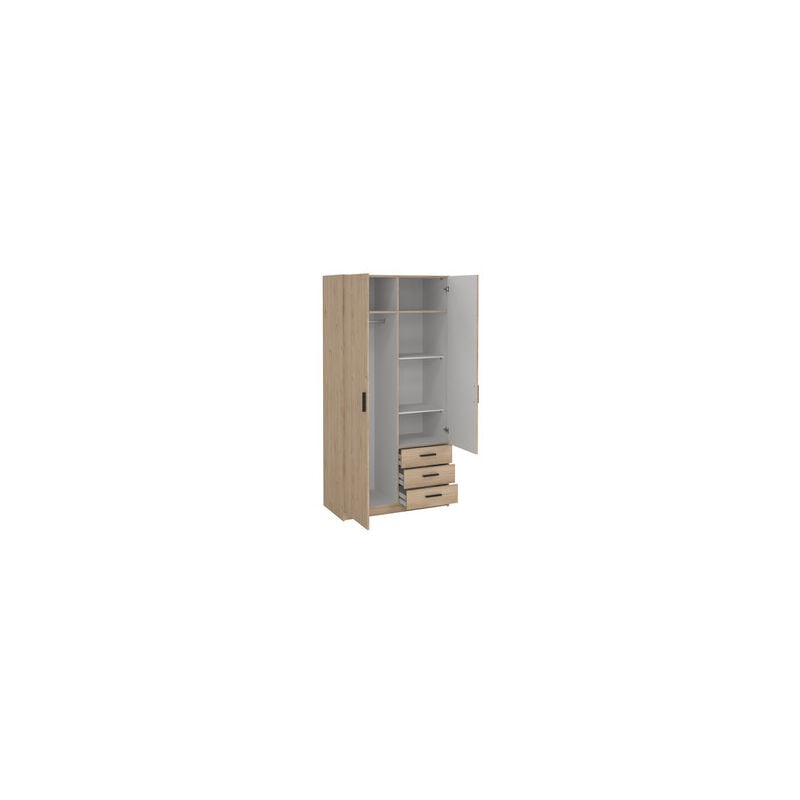 foto del prodotto kit armadio sprint 2a 3c 98x50x200 quercia