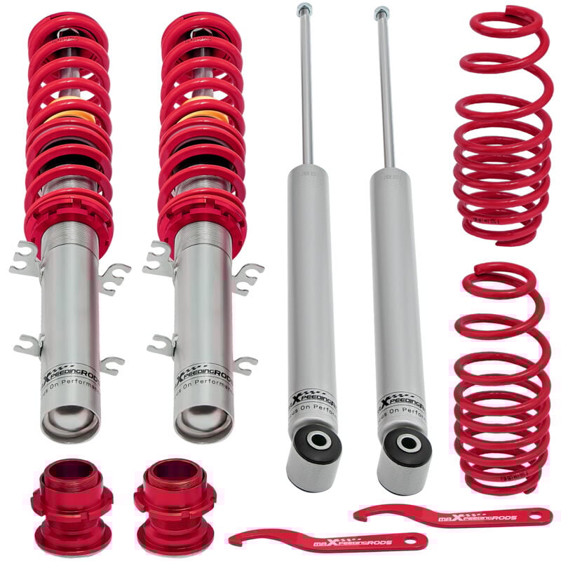 foto del prodotto kit assetto a ghiera ammortizzatori for vw golf 4 mk4 1j 1998 2007 seat leon 1m