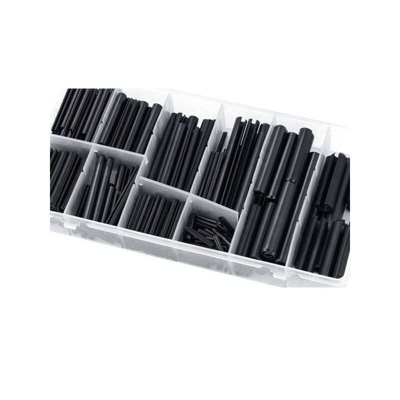 foto del prodotto kit assortimento spine elastiche 120pezzi perno di tensione a molla con intaglio