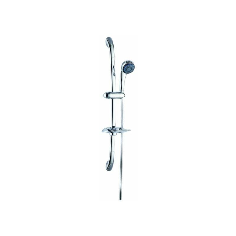 foto del prodotto kit asta saliscendi per doccia completo colonna e portasapone bagno