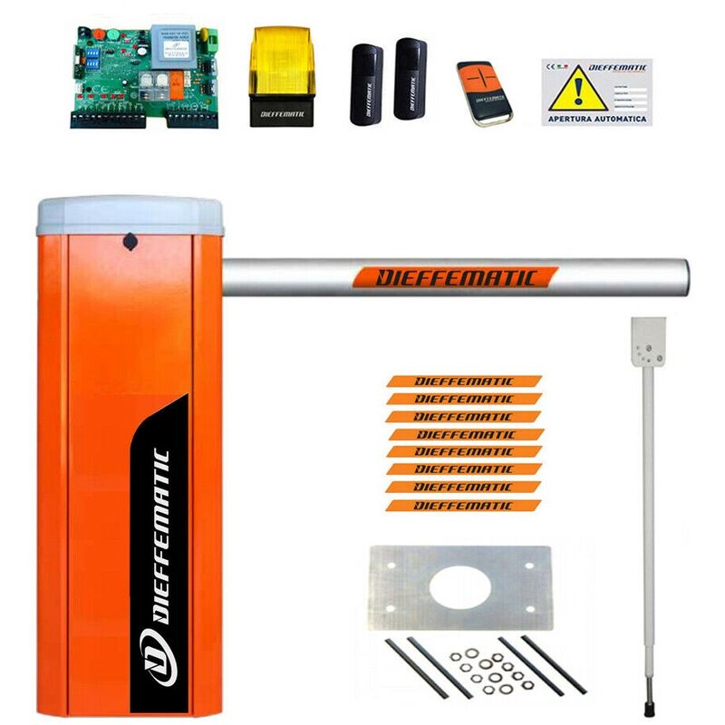 foto del prodotto kit automazione barriera con asta 6 mt automatica stradale 230v barra elettrica