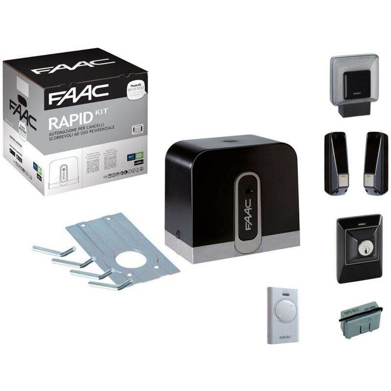 foto del prodotto kit automazione cancelli scorrevoli elettromeccanico 230v portata 800kg faac 105083