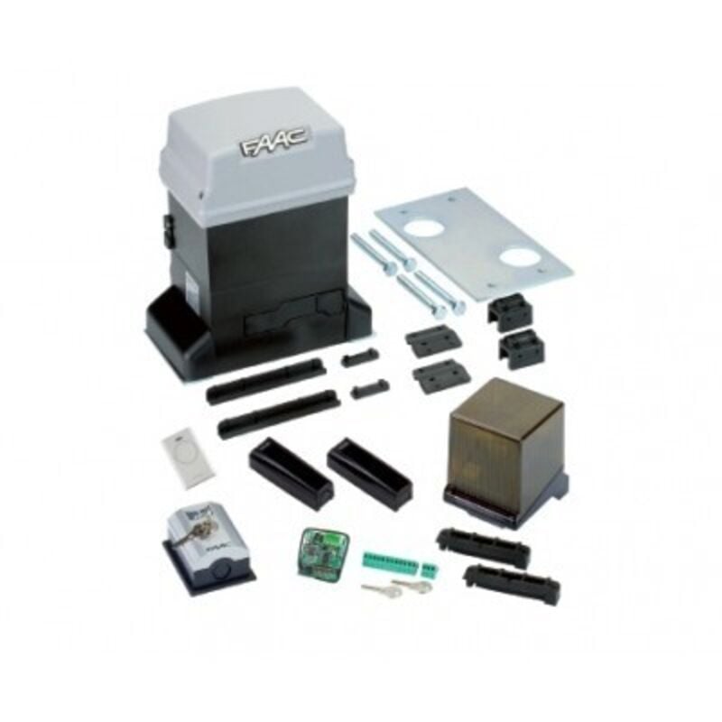 foto del prodotto kit automazione cancello scorrevole, motore elettrico faac pratico kit 230v safe 10564944
