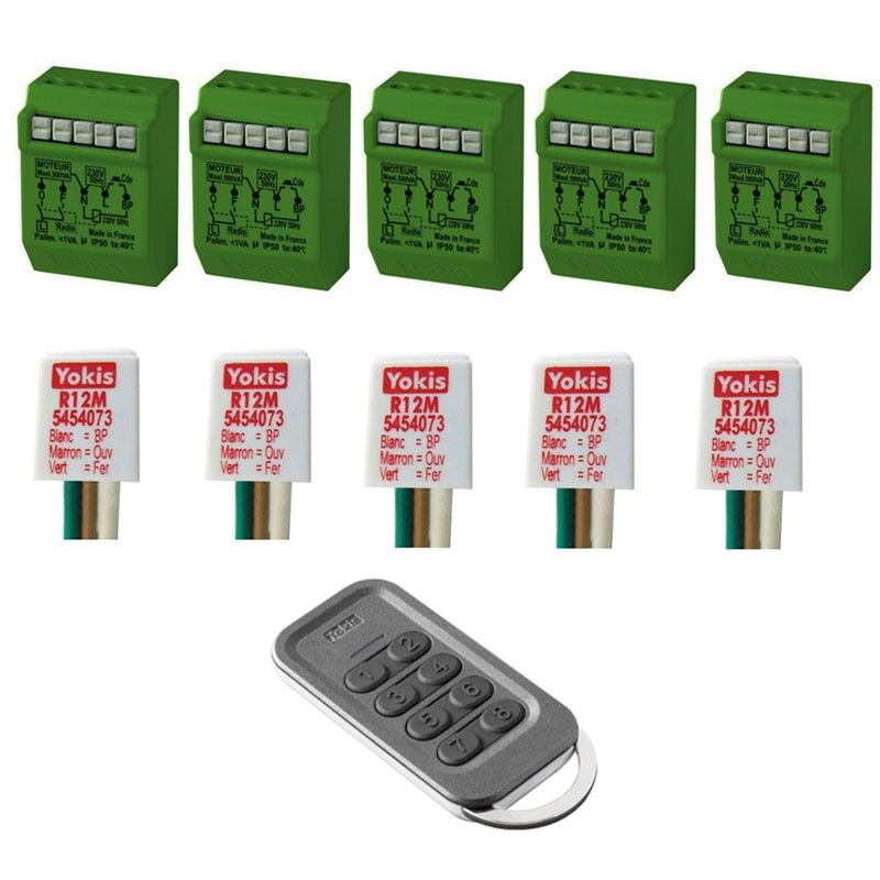 foto del prodotto kit automazione per 5 tapparelle yokis urmet via radio power 5454556