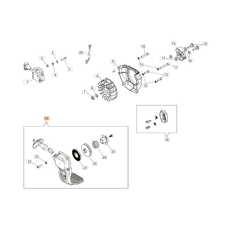 foto del prodotto kit avviamento originale oleomac decespugliatore potatore pph 250 61460035r
