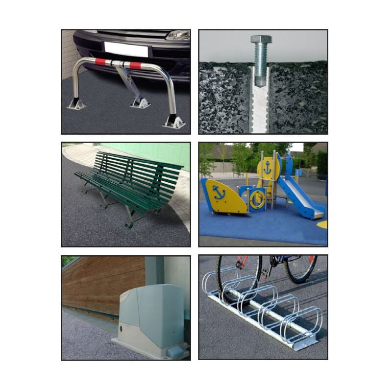 foto del prodotto kit barriera di parcheggio fissi ing 8 fissaggi per asfalto 12x100 th 10 25 resina 300 ml mp a860022