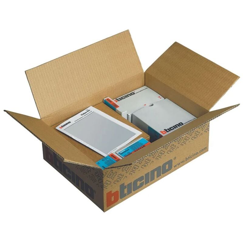 foto del prodotto kit base impianto videocitofono bticino 360005 con modulo video e alimentatore