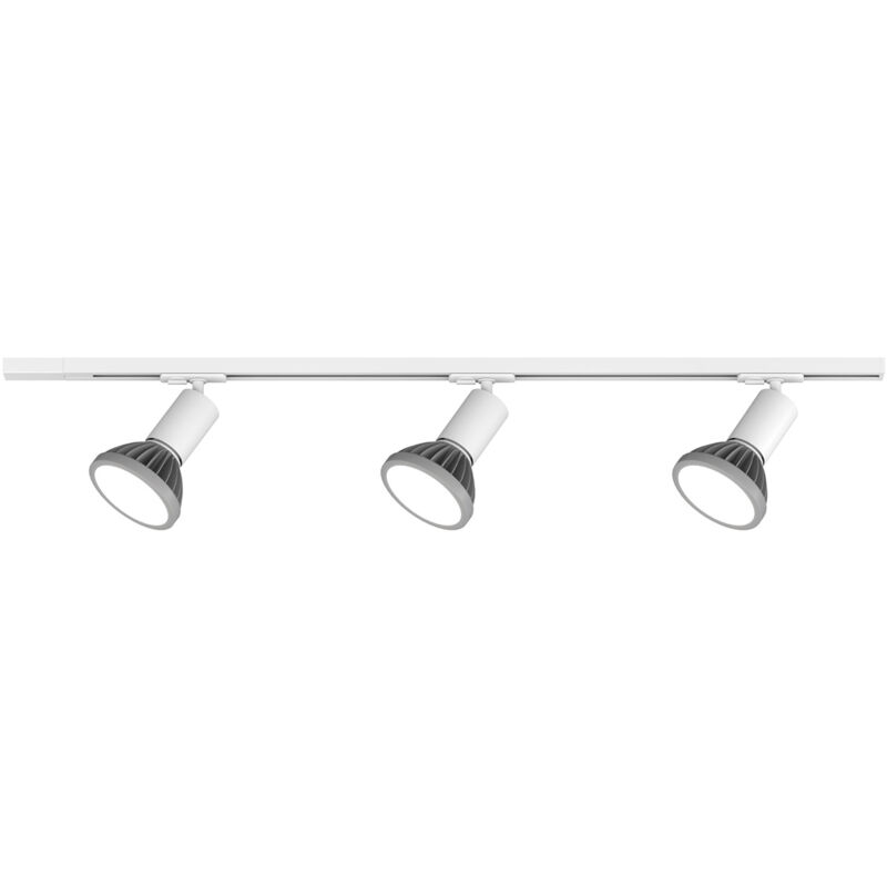 foto del prodotto kit binario moderno mono amos kit metallo bianco 3 luci e27