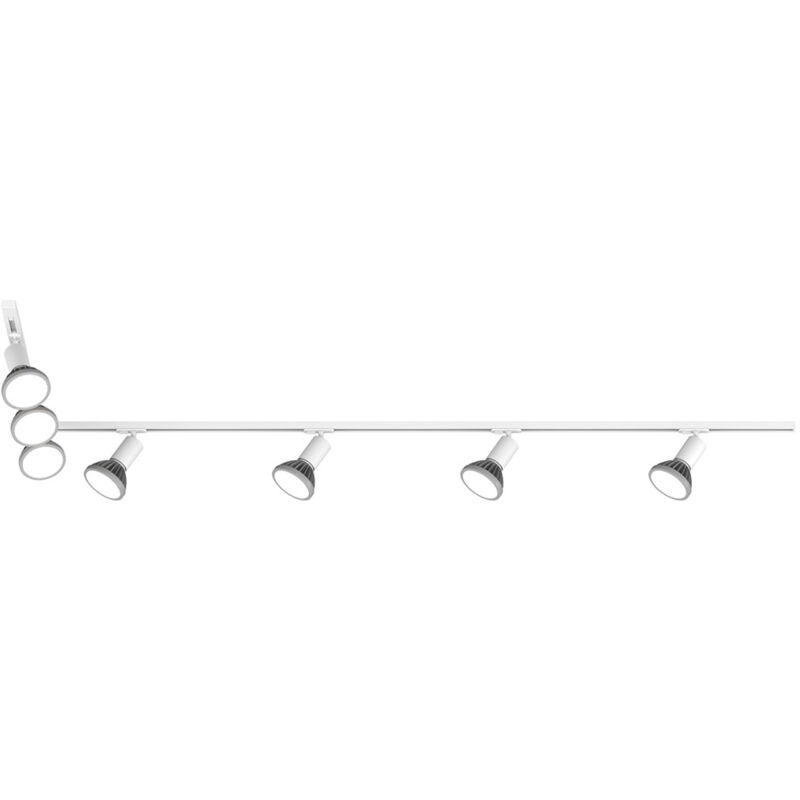 foto del prodotto kit binario moderno mono amos kit metallo bianco 7 luci e27