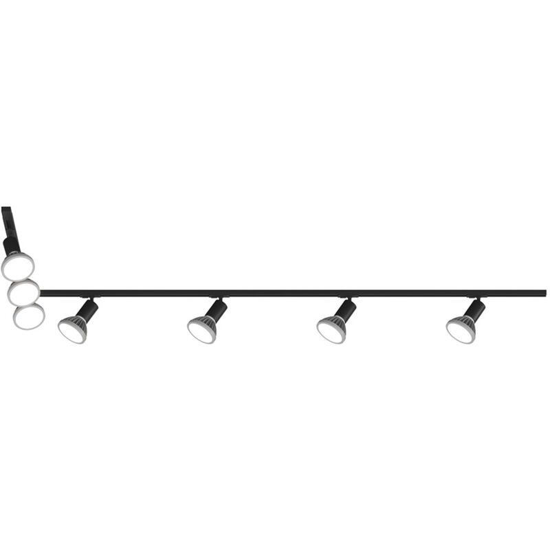 foto del prodotto kit binario moderno mono amos kit metallo nero 7 luci e27