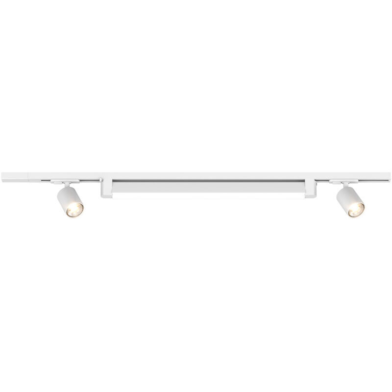 foto del prodotto kit binario moderno mono mix metallo bianco 3 luci led gu10 28w calda